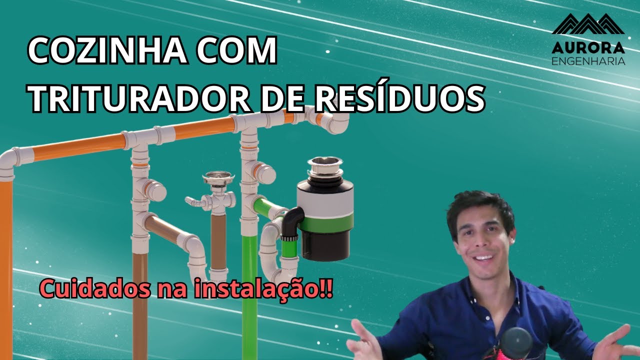 Como fazer instalação de esgoto de cozinha com triturador de resíduos!?