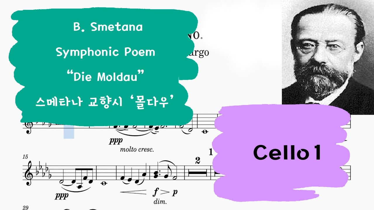 스메타나 교향시 나의 조국 中 '몰다우' 첼로1 크게 듣기 | B. Smetana symphonic poem 'Die Moldau' 1st Cello part