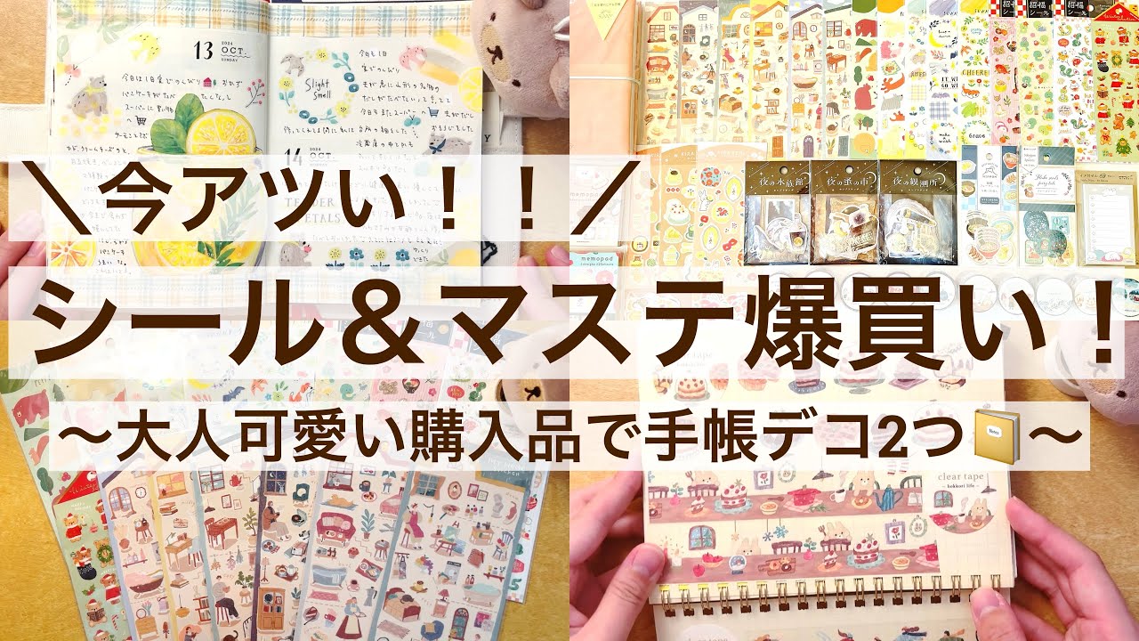 【購入品・手帳デコ】今アツい10月新作シール＆マステを爆買い！｜大人可愛い購入品で手帳デコ2つ📔 80/100