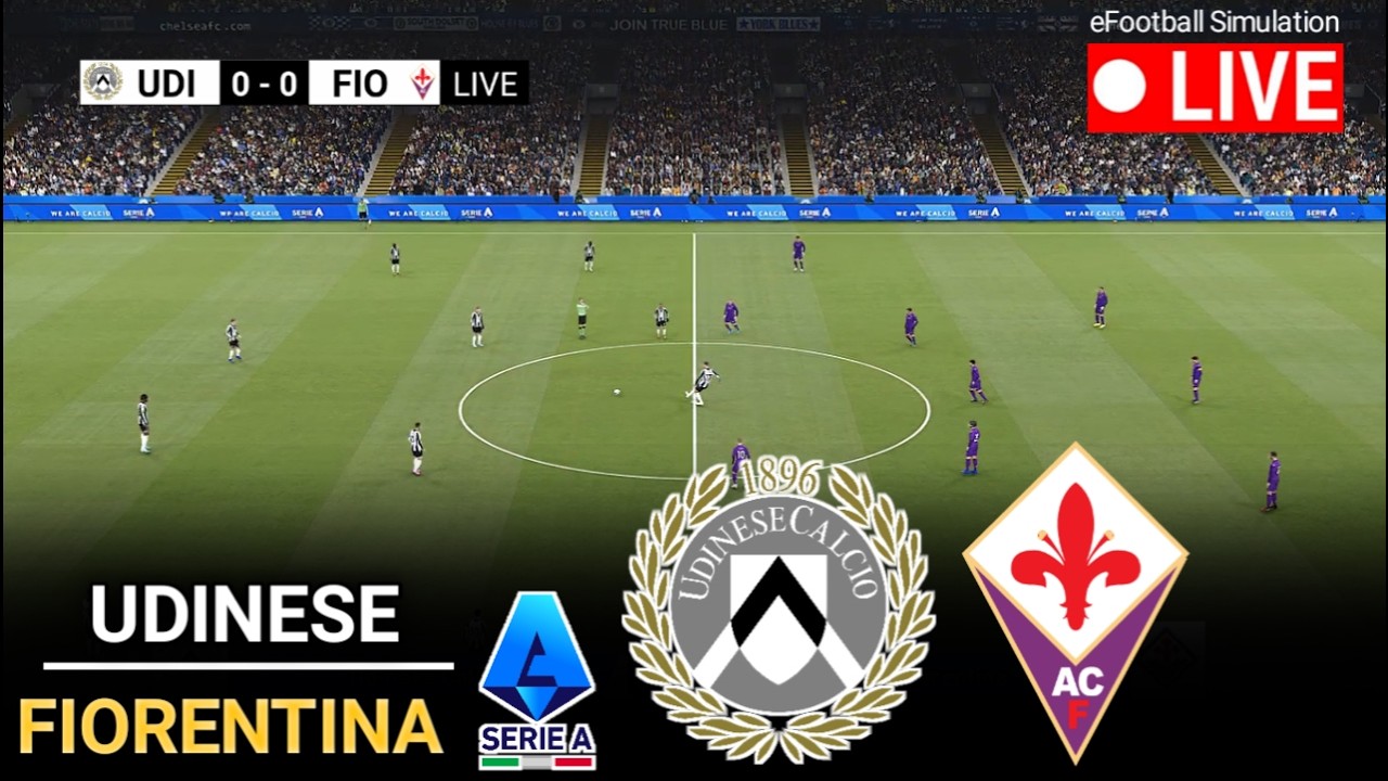 🔴LIVE - Udinese vs Fiorentina l Serie A Italia 2025/26 l Simulazione video di gioco eFootball Pes 21