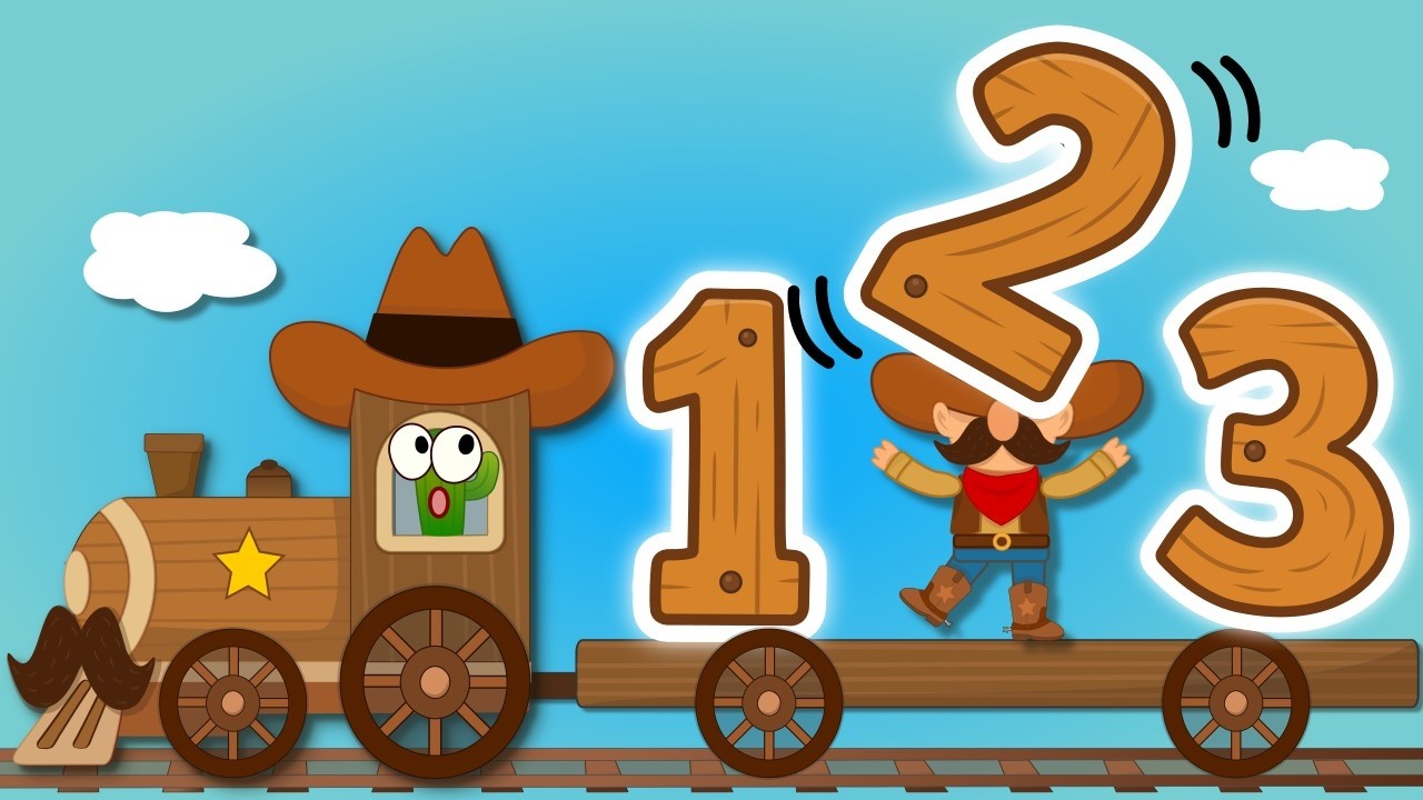 Counting train for kids 🚂Learn numbers 1-10 | Railroad crossing | Fumikiri
