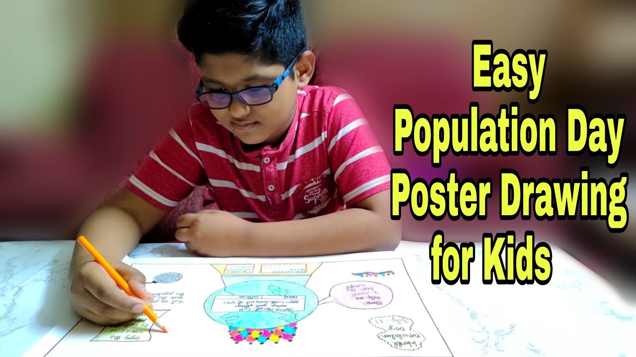 World Population Day 2021 | World Population Day Poster | World Population Day Easy Drawing & Slogan