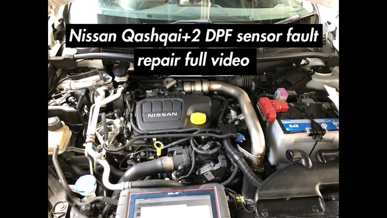 Nissan Qashqai / Qashqai+2 DPF sensor diagnostic repair R9M P2002 P1525