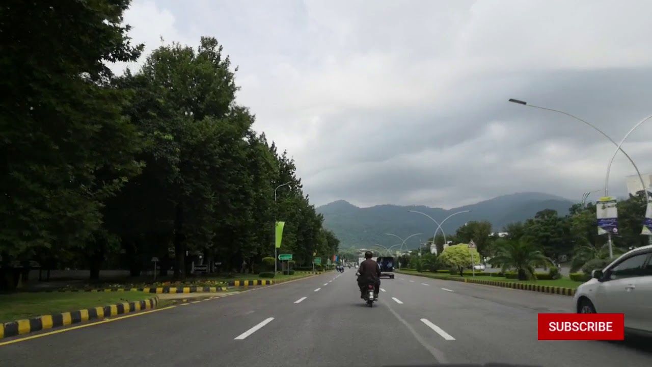 Driving on Constitution Avenue, Islamabad | Street View of Islamabad, Pakistan