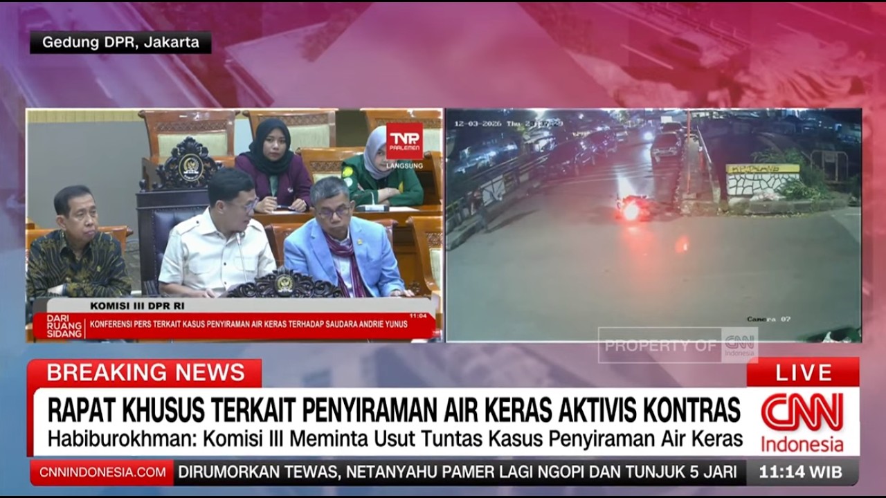 BREAKING NEWS Rapat Khusus Komisi III Terkait Kasus Penyiraman Air Keras Terhadap Andrie Yunus