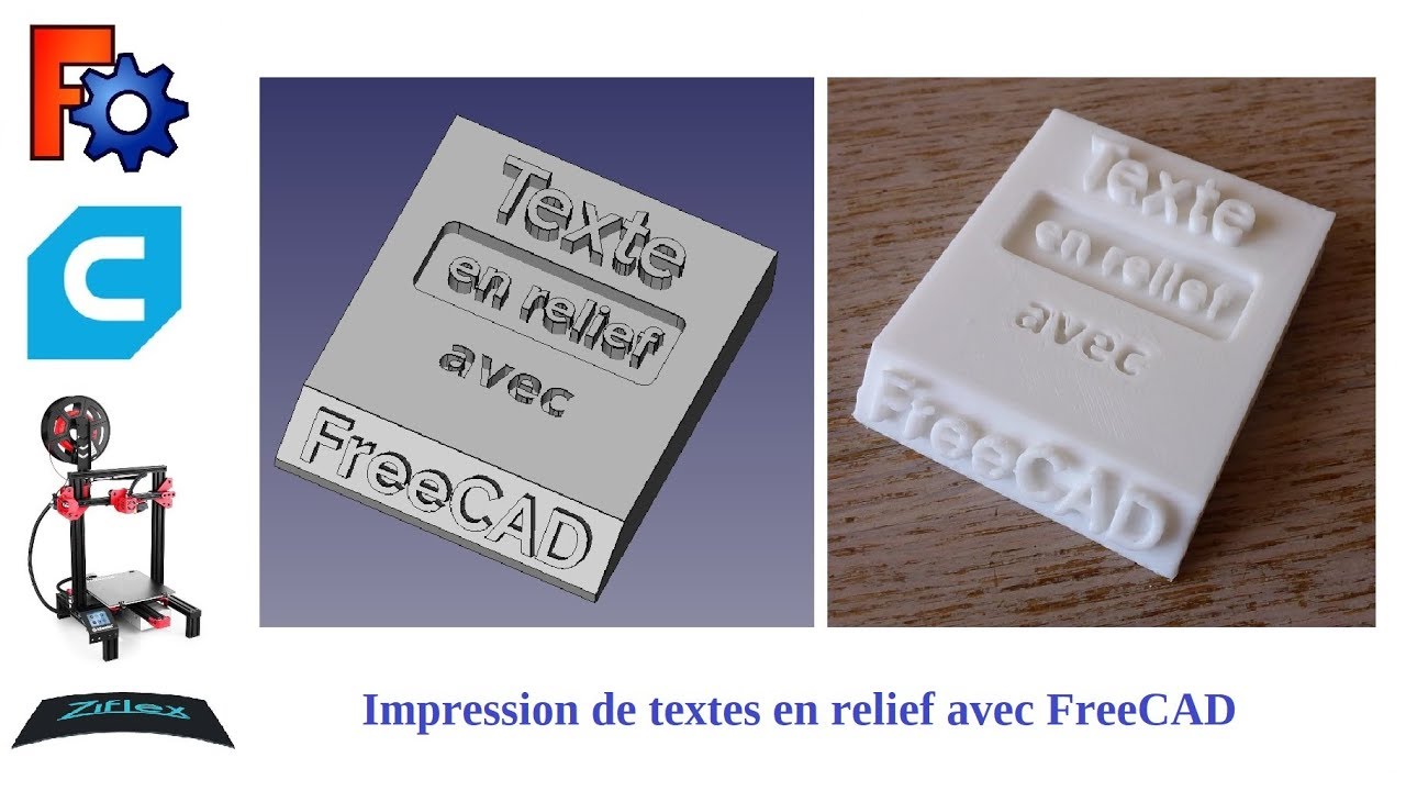 Impression de textes en relief avec FreeCAD