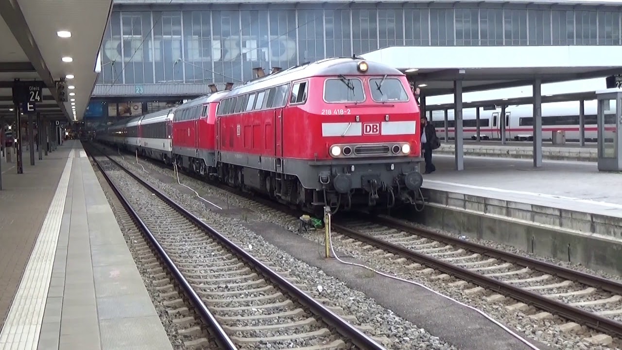 BR 218 (Deutsche Bahn) EC 194 & EC 192 München Hbf.-Zürich HB/Basel SBB - München Hbf
