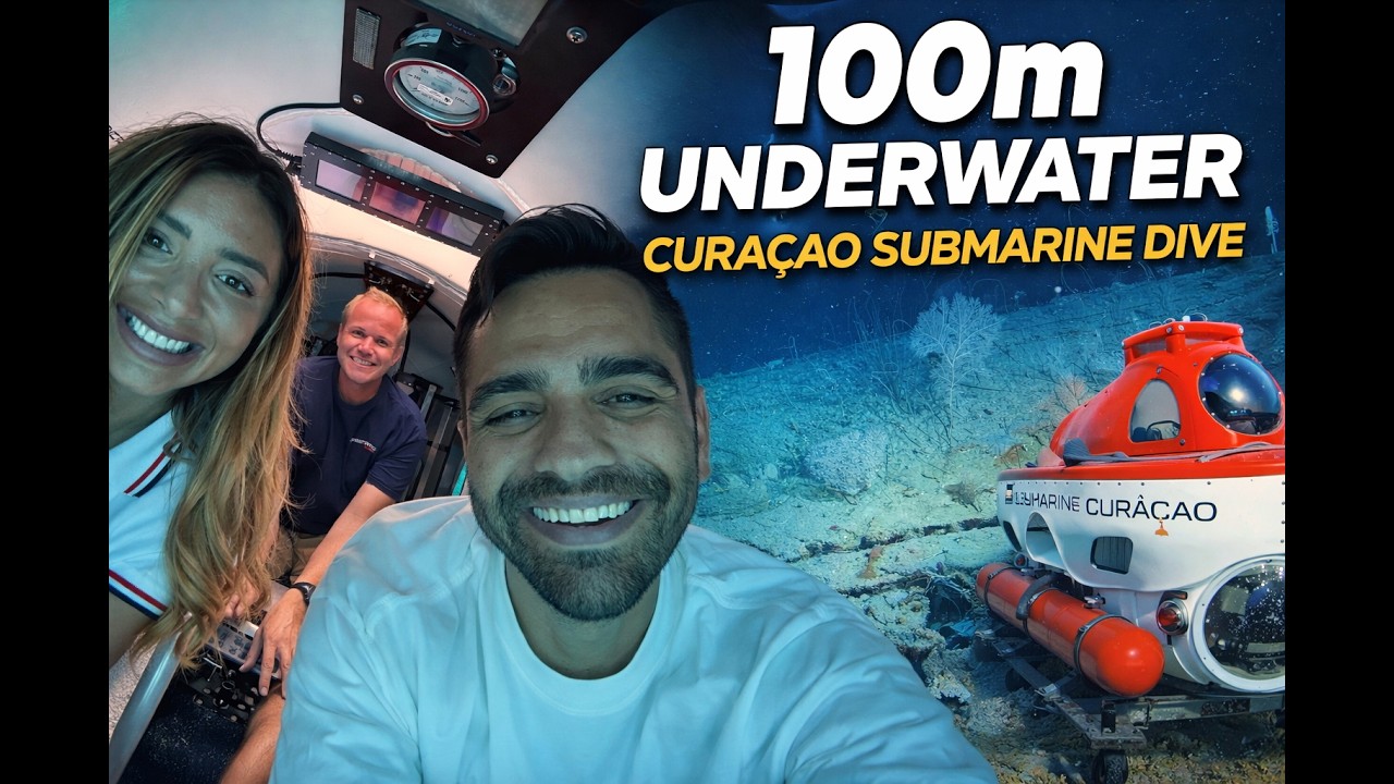 100m Underwater in Curaçao | Submarine Dive, Deep Sea Life & Hidden Wreck