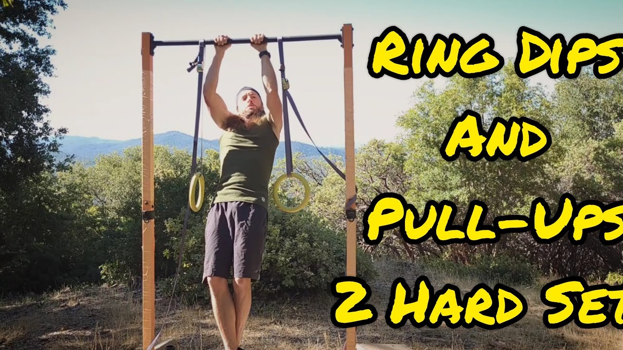 Ring Dips & Pull Ups for 2 Hard Sets in a Convict Conditioning Style - Calisthenics Saturday Workout