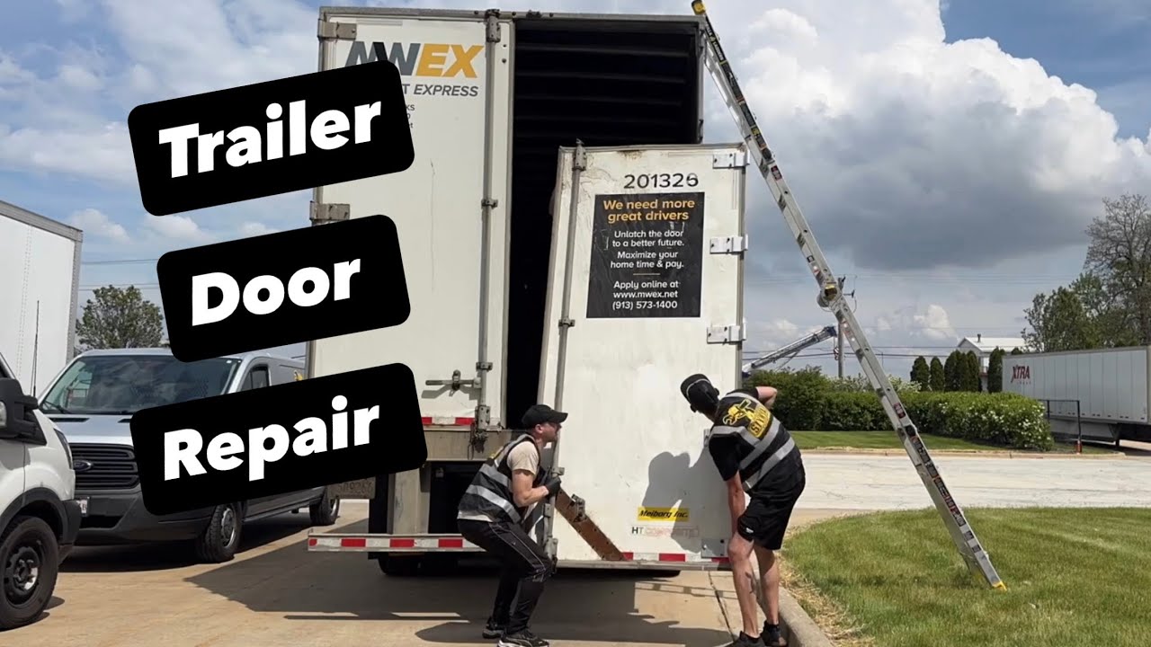 Semi trailer door hinges replacement