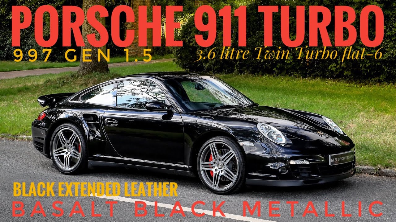 Porsche 911 Turbo 997 Gen 1.5 Coupe Triple Black with highly collectible Twin Turbo Mezger Engine