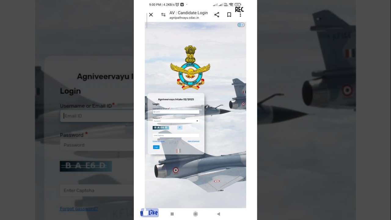 Airforce 02/2025 login kese kare