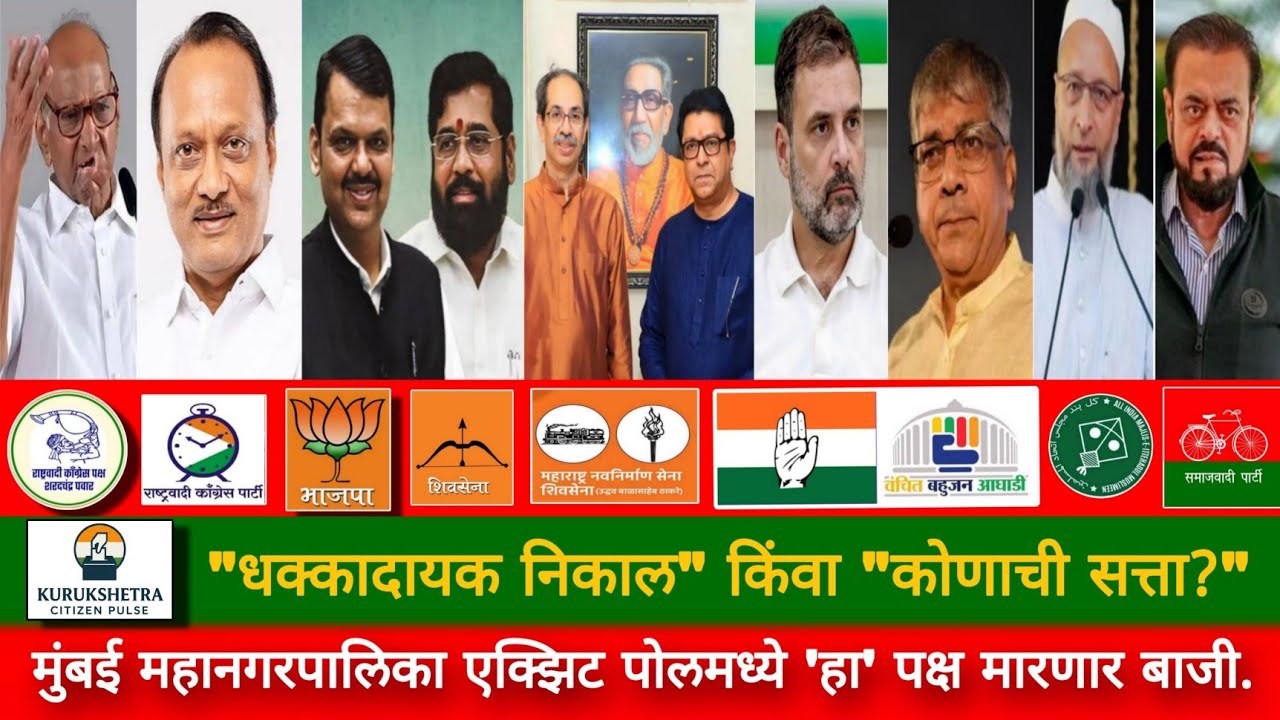 Mumbai BMC Election Exit Poll | मुंबईचा राजा कोण? BMC एक्झिट पोलचे धक्कादायक आकडे समोर !