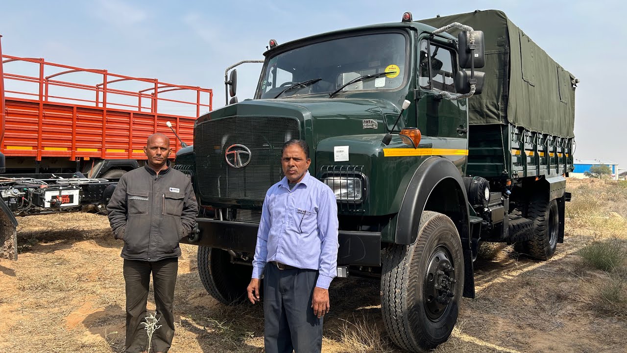 Tata 1212 C (Cummins) 4x4 BS6 Army Truck Tata Defence Load Carrier SA 1212 Review टाटा आर्मी ट्रक