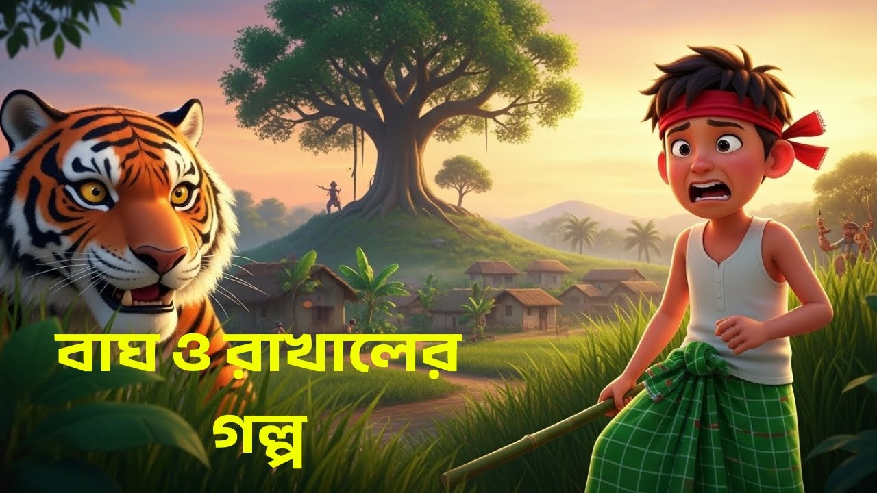 রাখাল ও বাঘের গল্প | The Boy Who Cried Wolf | বাচ্চাদের শিক্ষামূলক গল্প | Rakhal O Bagher Golpo