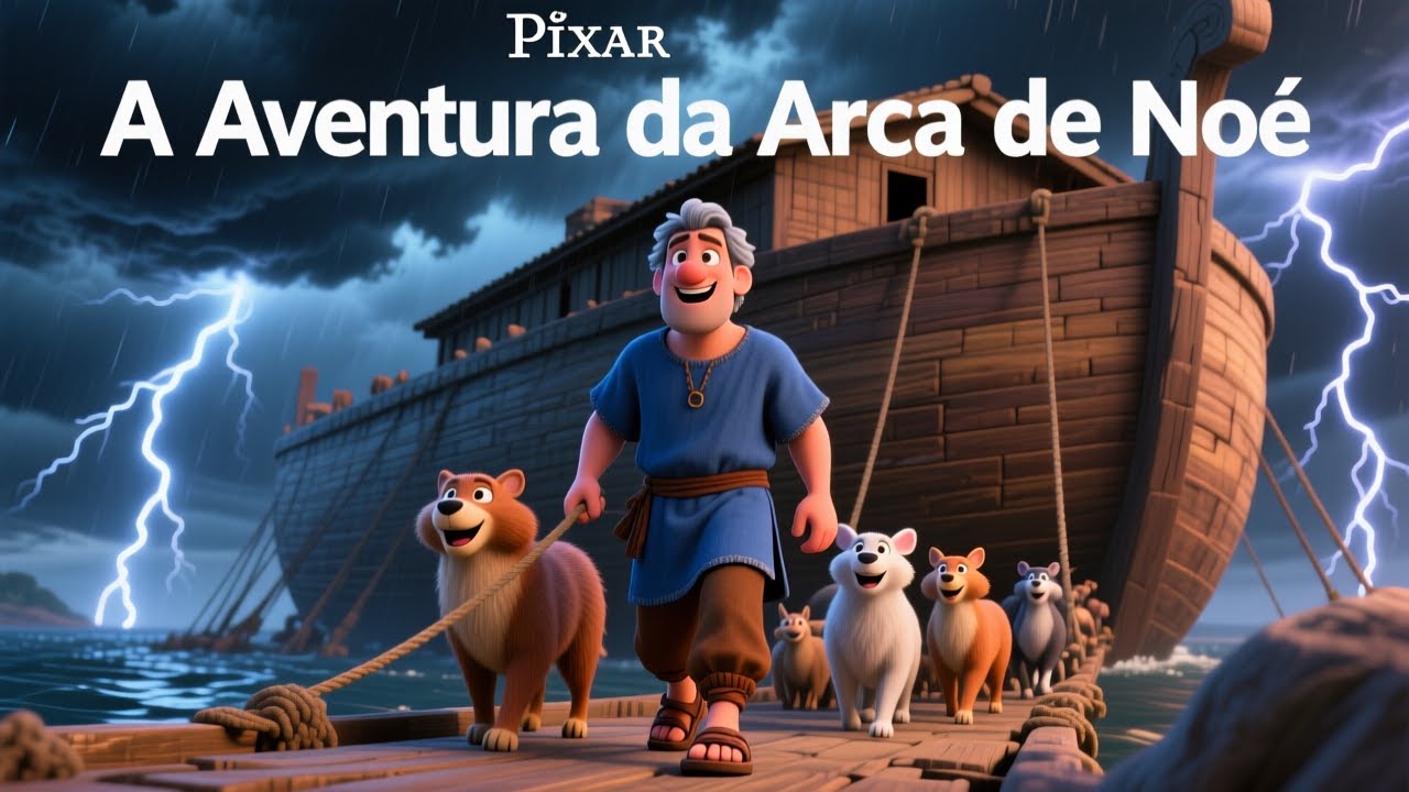 A ARCA DE NOÉ! 🚢 Bate Palma e Pula Alto | Música Gospel Infantil Interativa