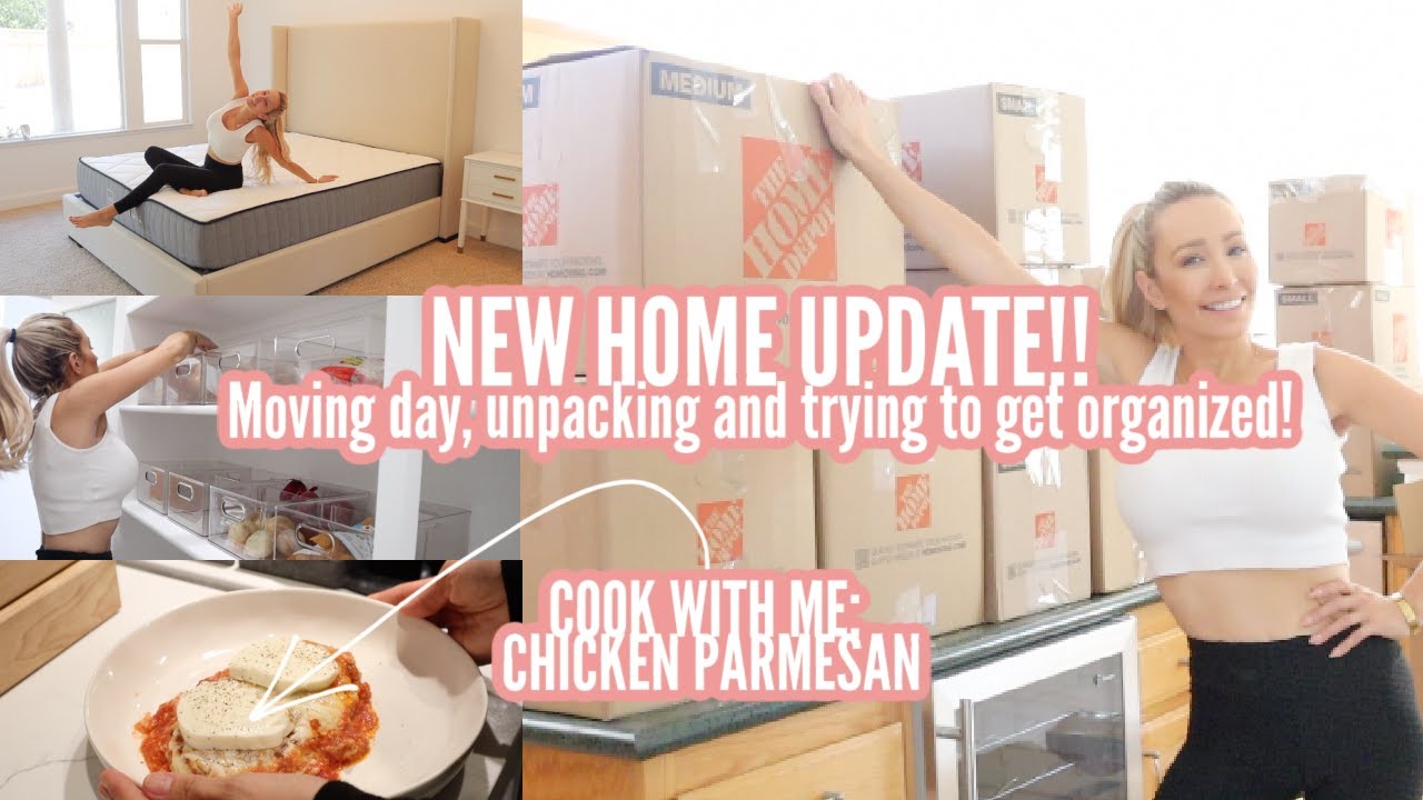 NEW HOUSE UPDATE // DAY 2 MASTER BEDROOM + PANTRY ORGANIZATION // COOK WITH ME CHICKEN PARMESAN