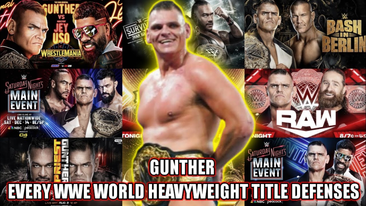 Every GUNTHER WWE World Heavyweight Title Defenses
