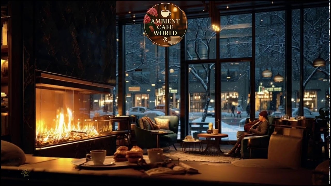 🔴 Good Mood with Smooth Winter Jazz Music ⛄ Relaxing Piano Jazz Music at Cozy Coffee Shop Ambience