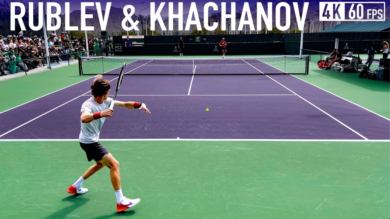 Andrey Rublev & Karen Khachanov - IW Practice 2023 [PART 1]