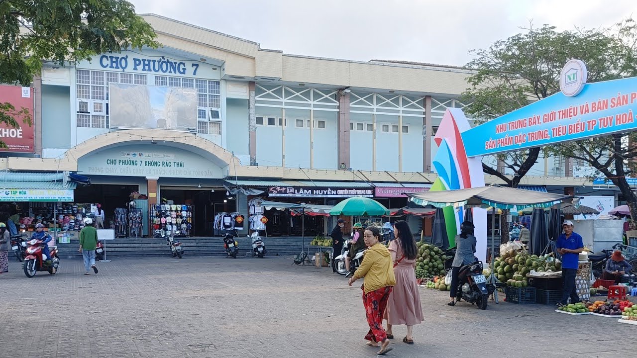 Chợ phường 7 tuy hòa,phú yên.Hôm nay náo nhiệt phiên chợ Tết