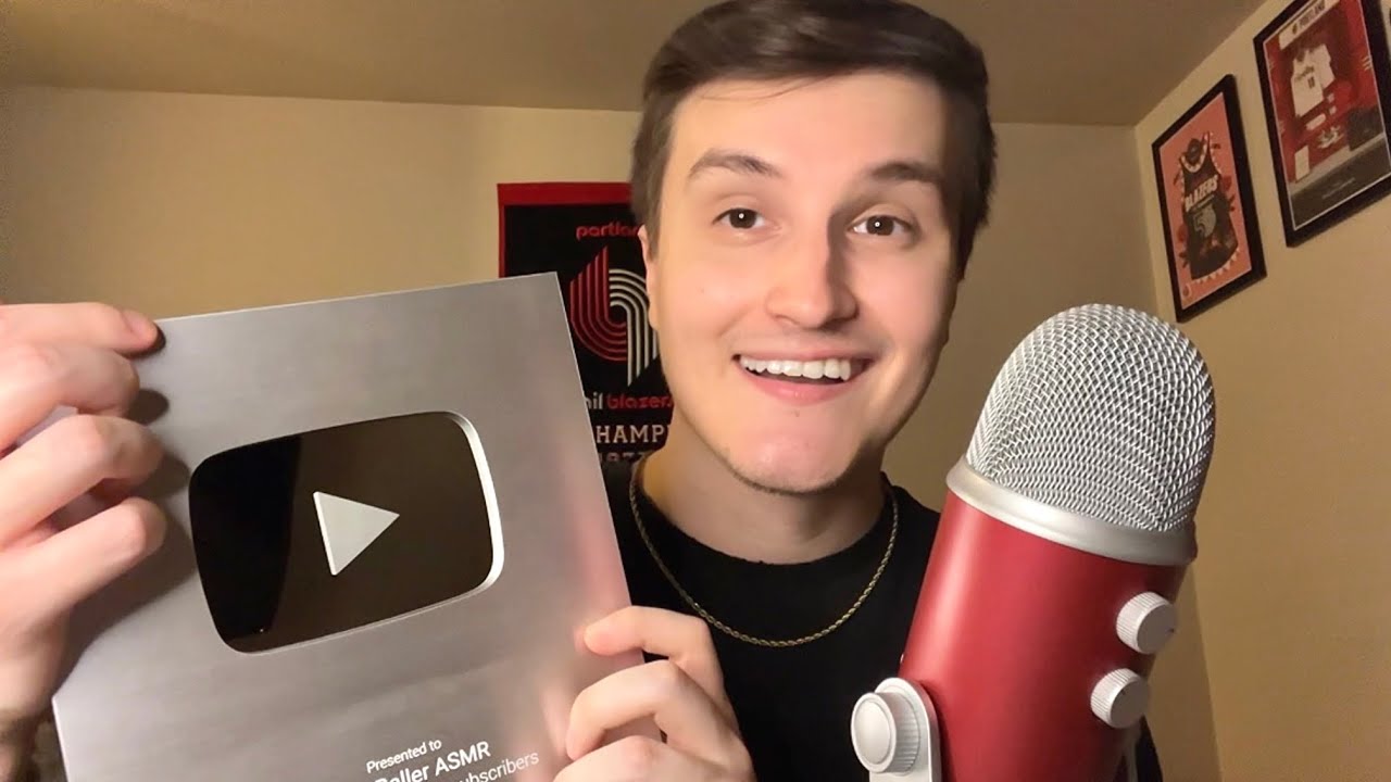 thank you. (asmr 100k play button unboxing)