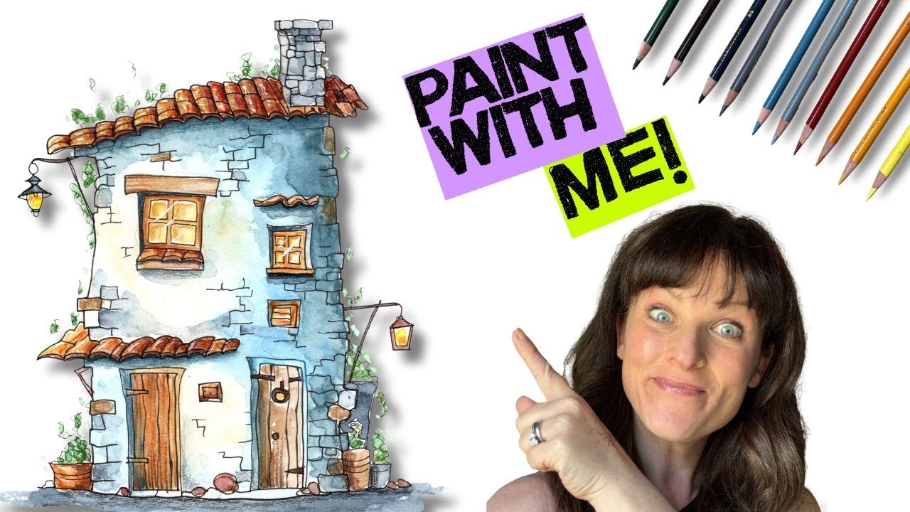 🏡 Paint This Cute Watercolor House With Me! 🎨