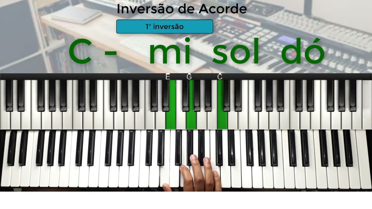 Como Fazer Acordes Invertidos no Teclado Aula Passo a Passo