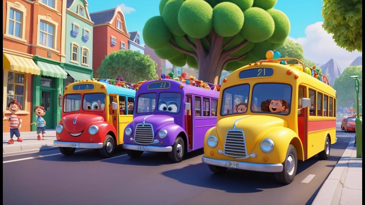 Vijf Kleine Speelgoedbusjes Toeter, Toet! | Kinderliedjes & Auto Video's