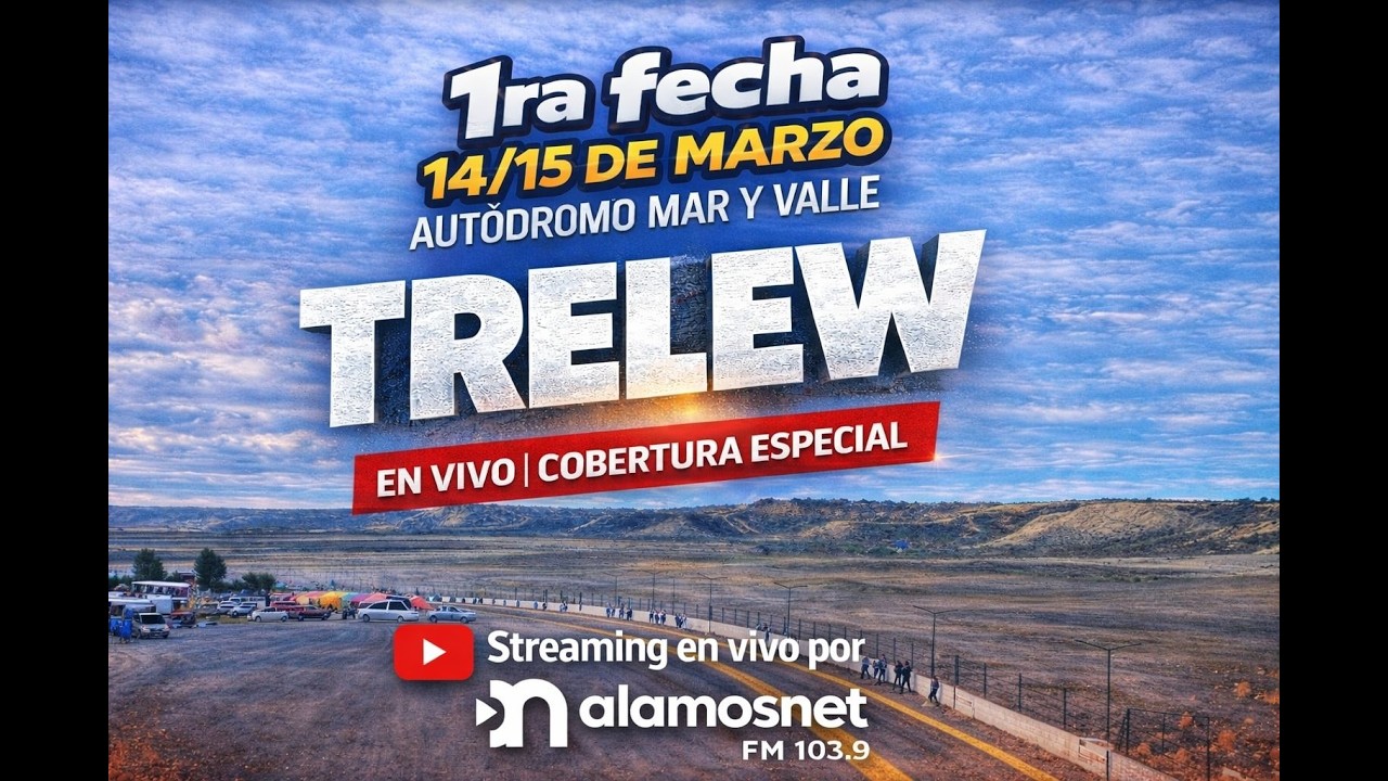 VIVO - DOMINGO 15/3 - 1RA FECHA PISTA CHUBUTENSE - AUTODROMO MAR Y VALLE - TRELEW