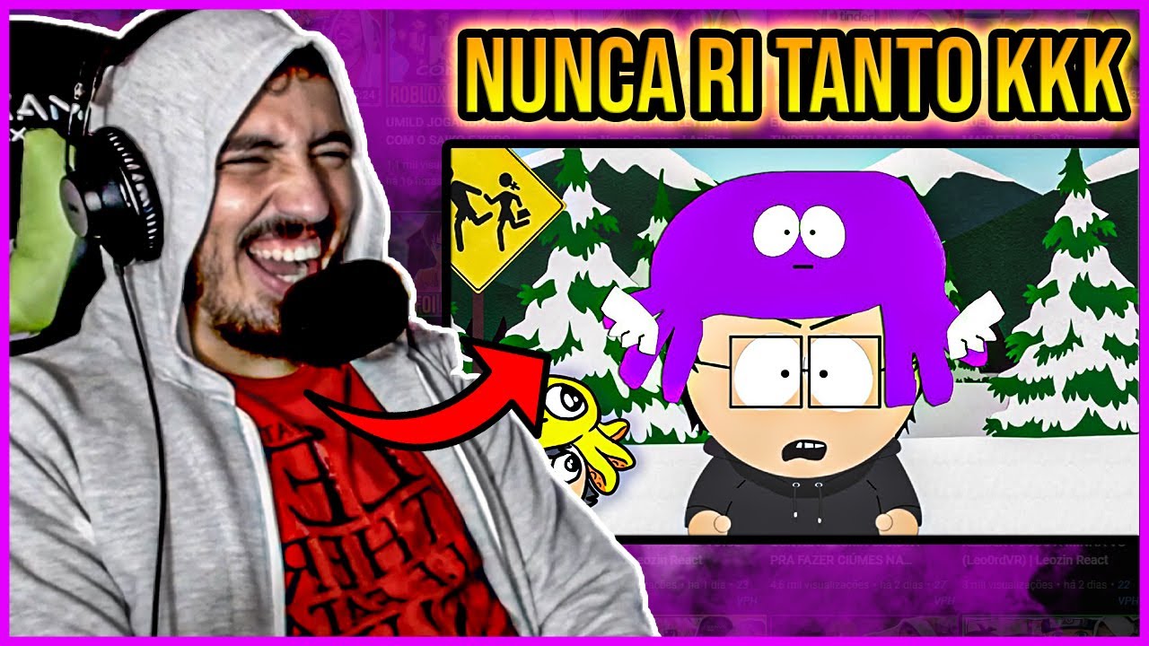 SAIKO JOGANDO SOUTH PARK - entrei no south park só pra fazer m3rd@ | Leozin React
