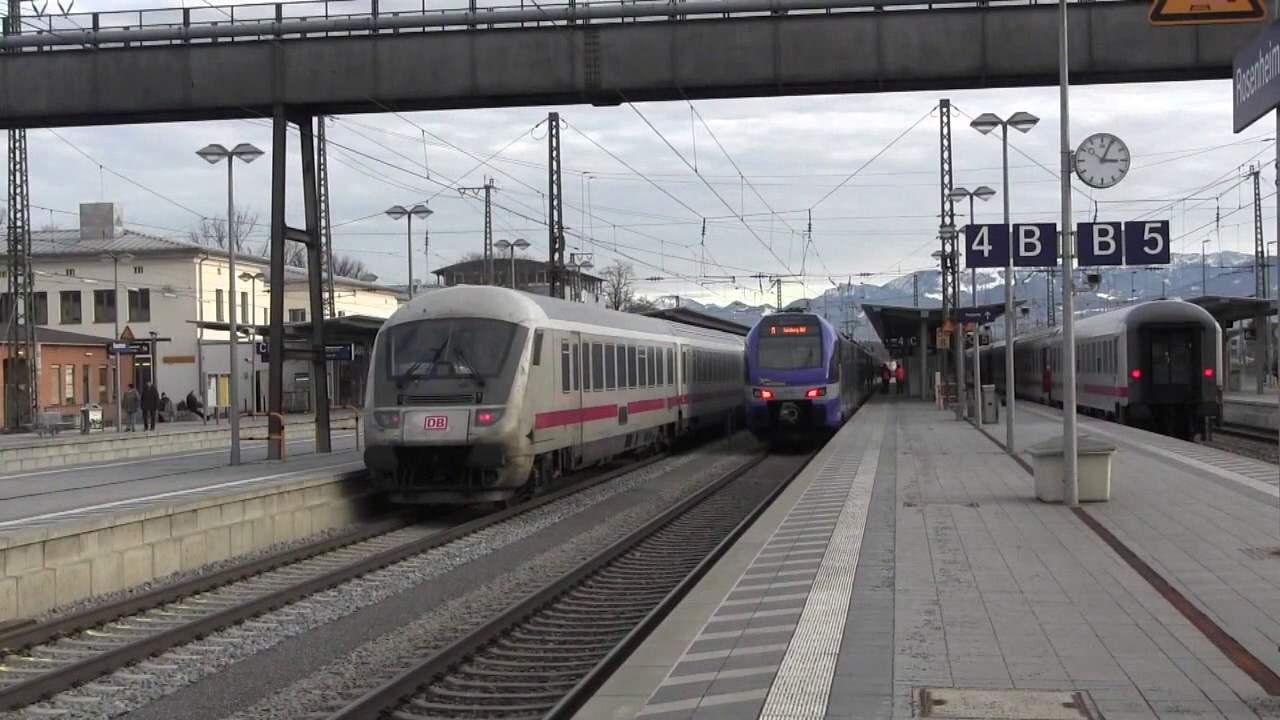 Rosenheim Bahnhof 15.12.2013 mit MERIDIAN-, vogtlandbahn- und ODEG-Zügen