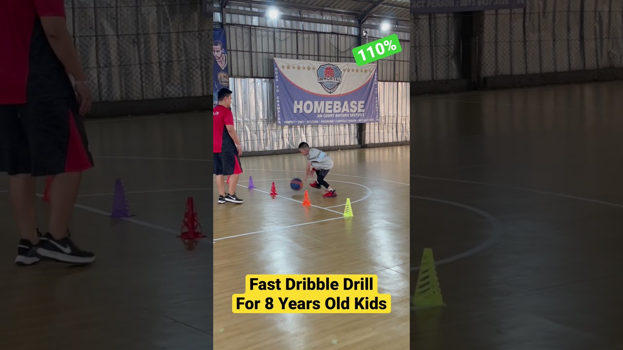 Simple Fast Dribble Drill for 8 Years Old Kids & Beginners to Improve Ball Handling Skills
