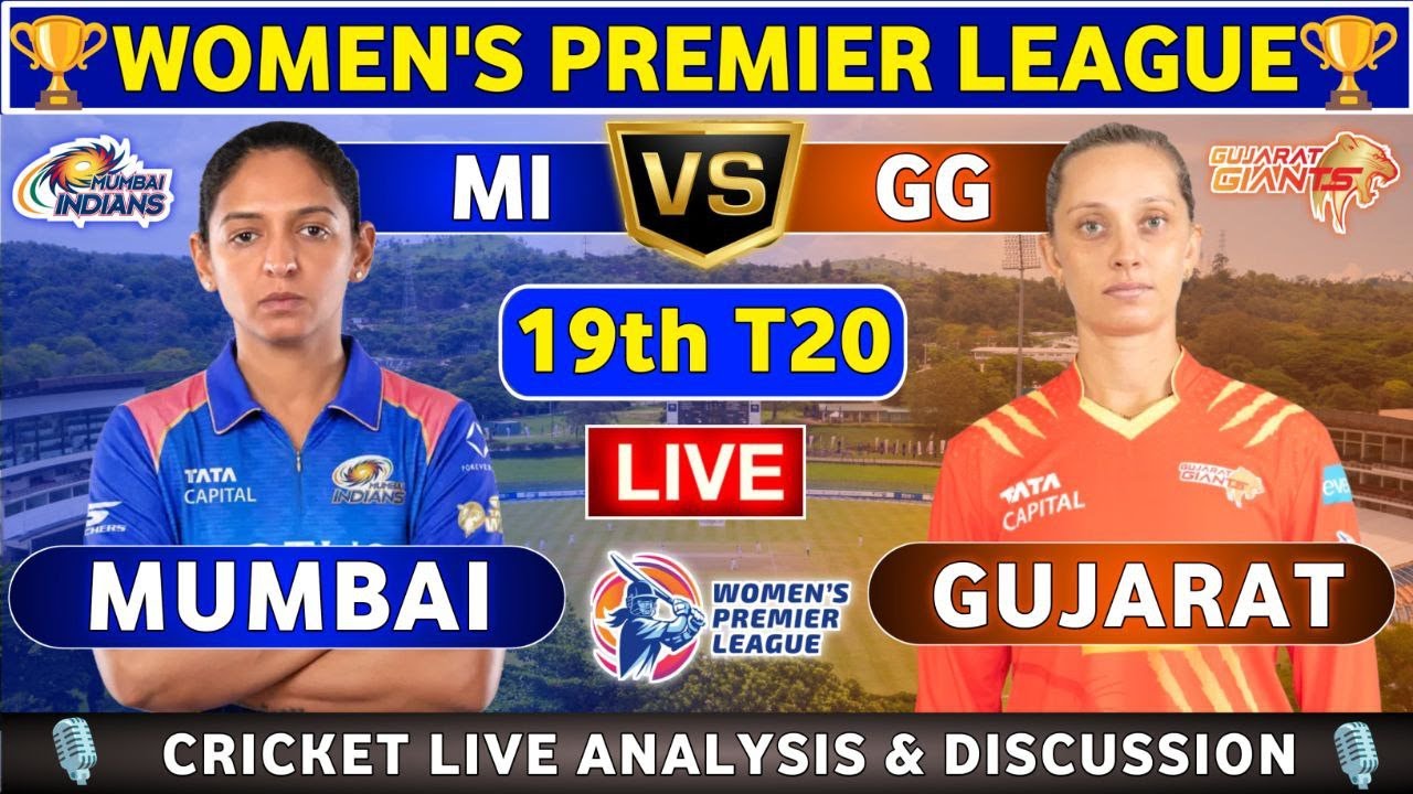 Mumbai Indians Women vs Gujarat Giants Women, 19th T20 Live Score & Commentary GGW vs MIW 19th T20