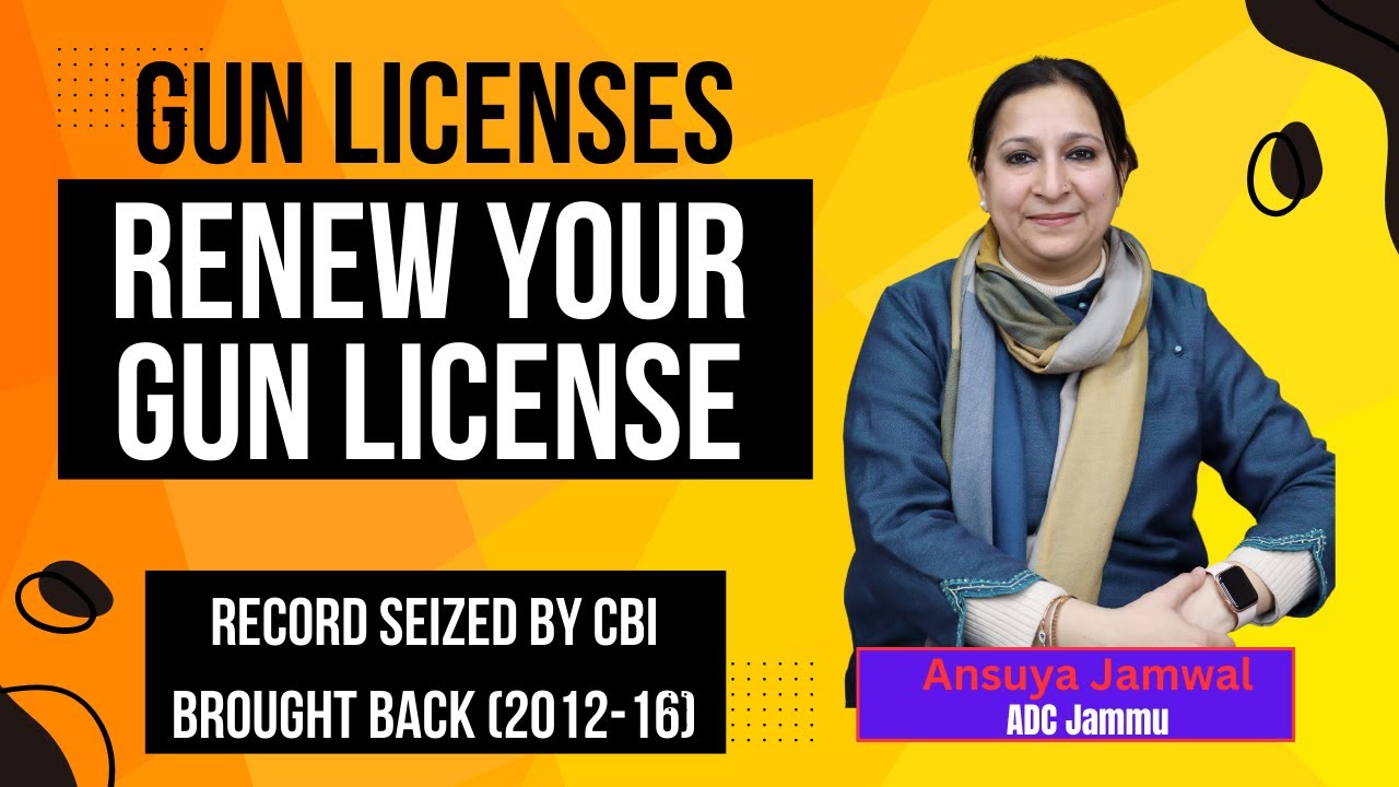 Get your Gun licenses renewed, Seized record brought back: Ansuya Jamwal, ADC Jammu