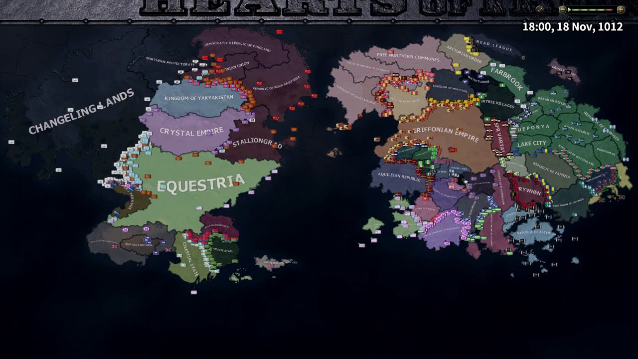 Hearts of Iron IV: Equestria at War - Timelapse 1007 - 1024 (Pax Chrysalia) #2