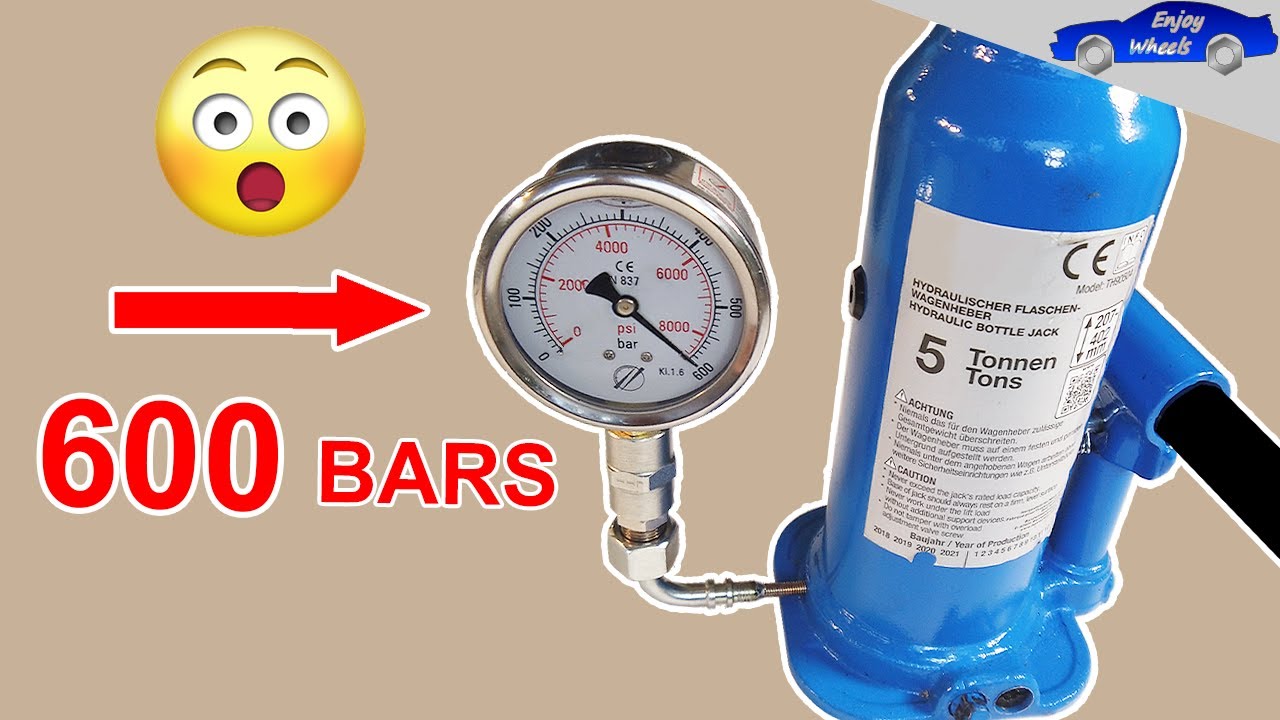 JE MONTE un MANOMÈTRE 600 bars sur un CRIC bouteille 5 tonnes sans même le démonter !