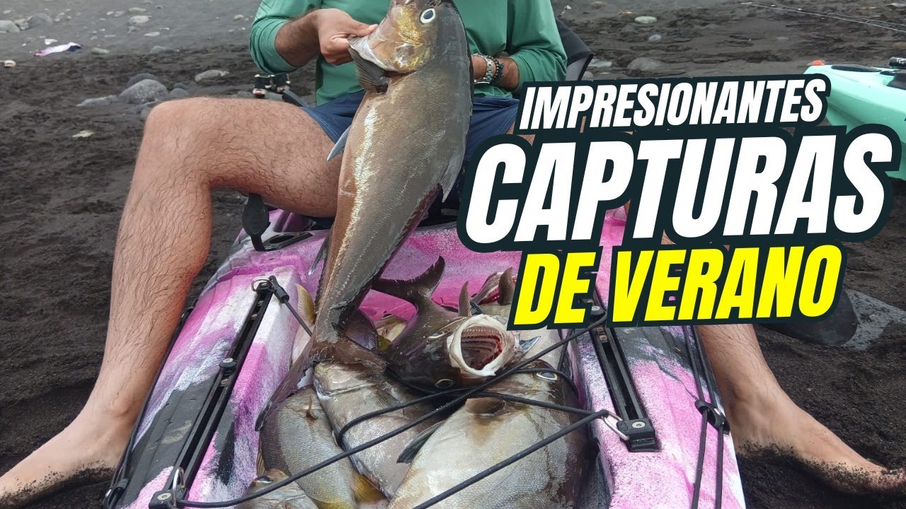 ¡IMPRESIONANTES capturas de verano! PESCA en KAYAK en aguas PROFUNDAS