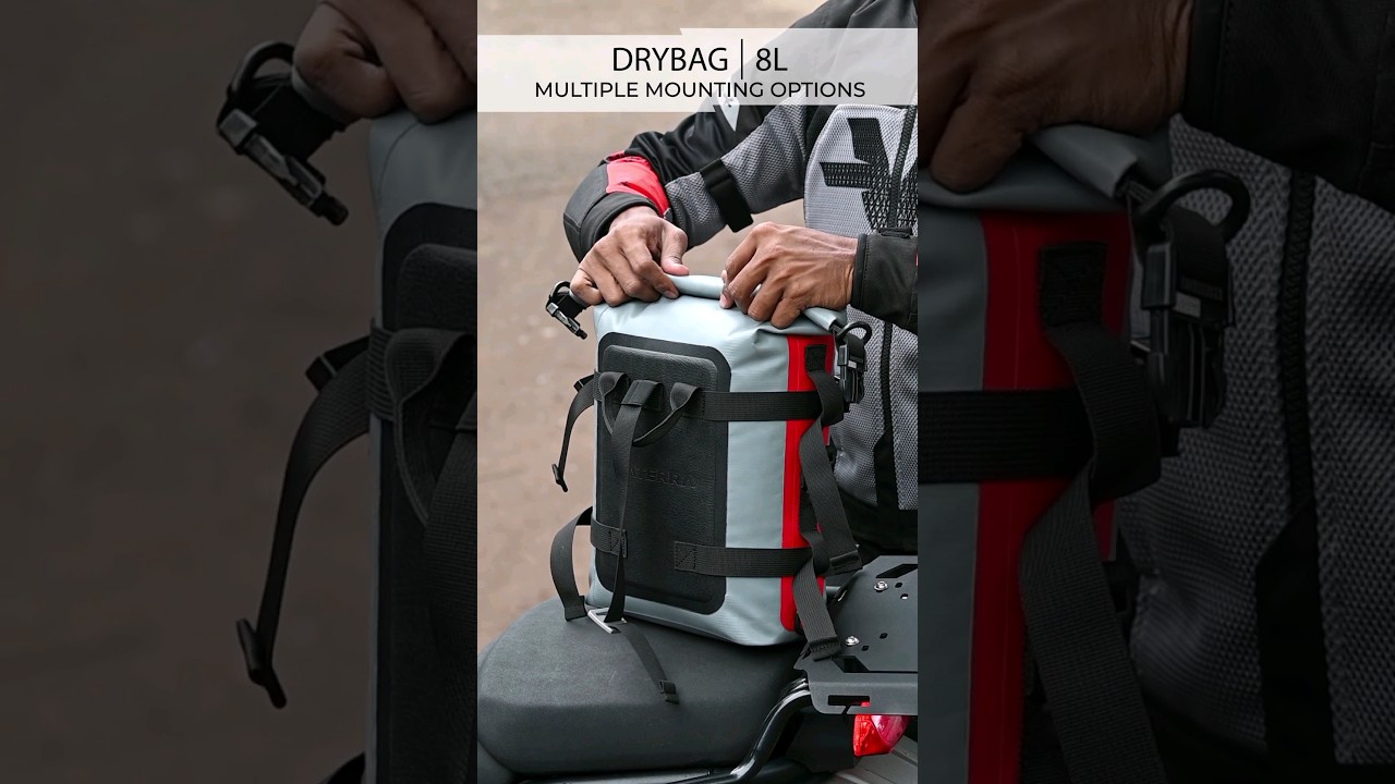 Dry Bag 8L 100% waterproof motorcycle Tailbag | Different mounting positions | ViaTerra Gear