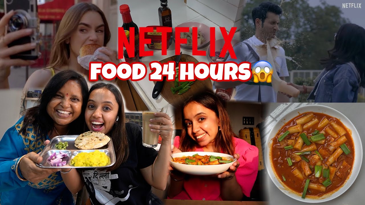 I only ate my favourite Netflix Series food for 24 HOURS😱