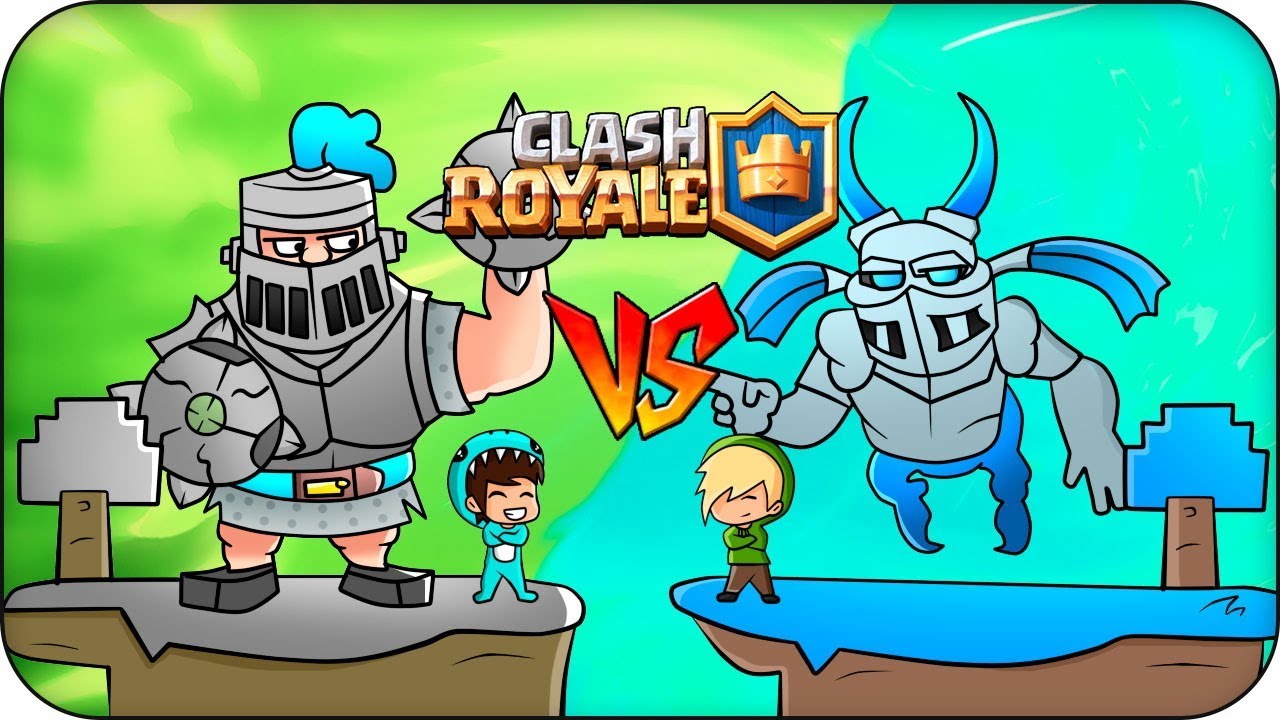 MEGA CABALLERO VS MEGA ESBIRRO CLASH ROYALE ISLA VS ISLA MINECRAFT BEBE MILO Y VITA ROLEPLAY BATALLA