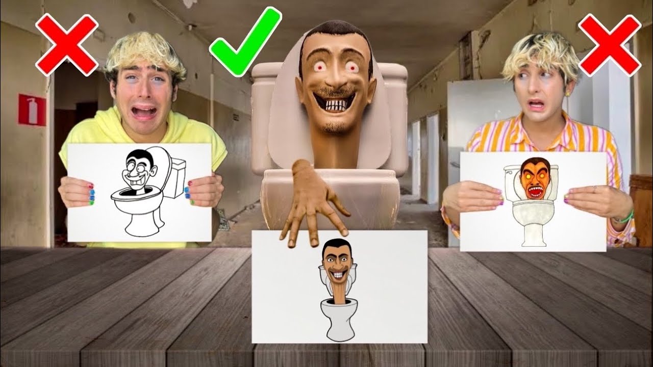 CHI DISEGNA MEGLIO VINCE CON SKIBIDI TOILET GIGANTE…😱 *challenge epica*