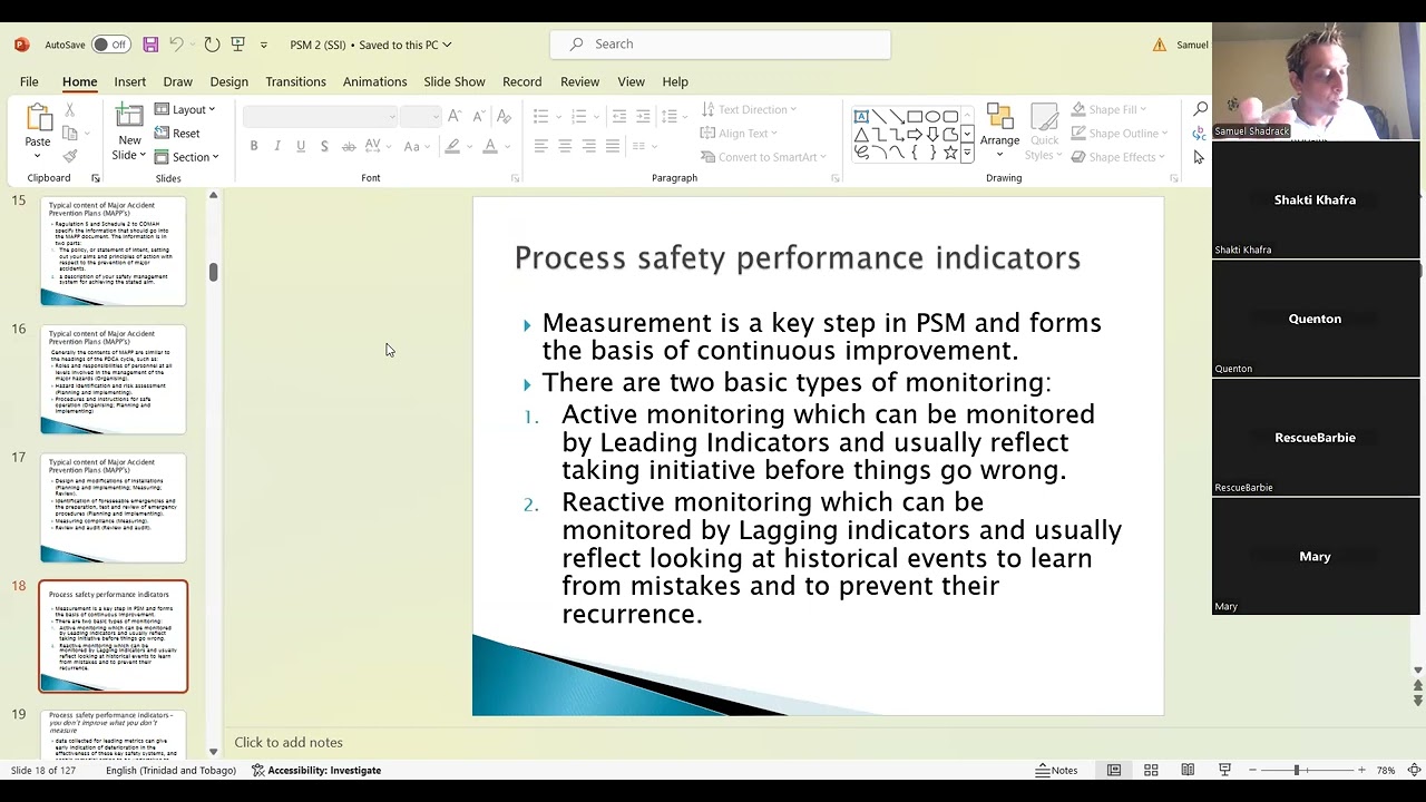 PSM lesson 3  Types of risk Assessment