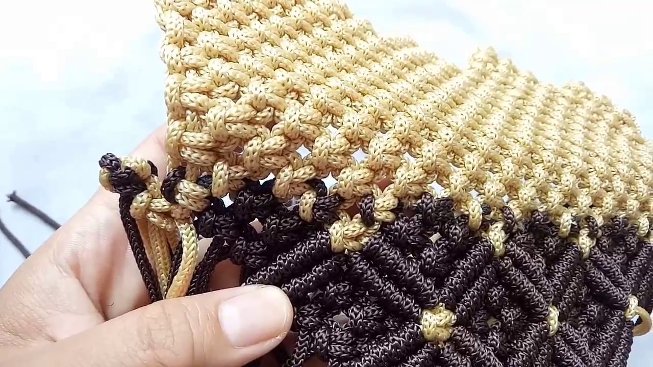 Macrame motif for wallet part 2