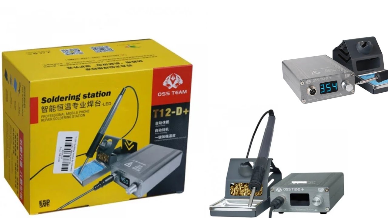 OSS TEAM T12-D+  Digital  Soldering  Station With Iron  Bit (72W)