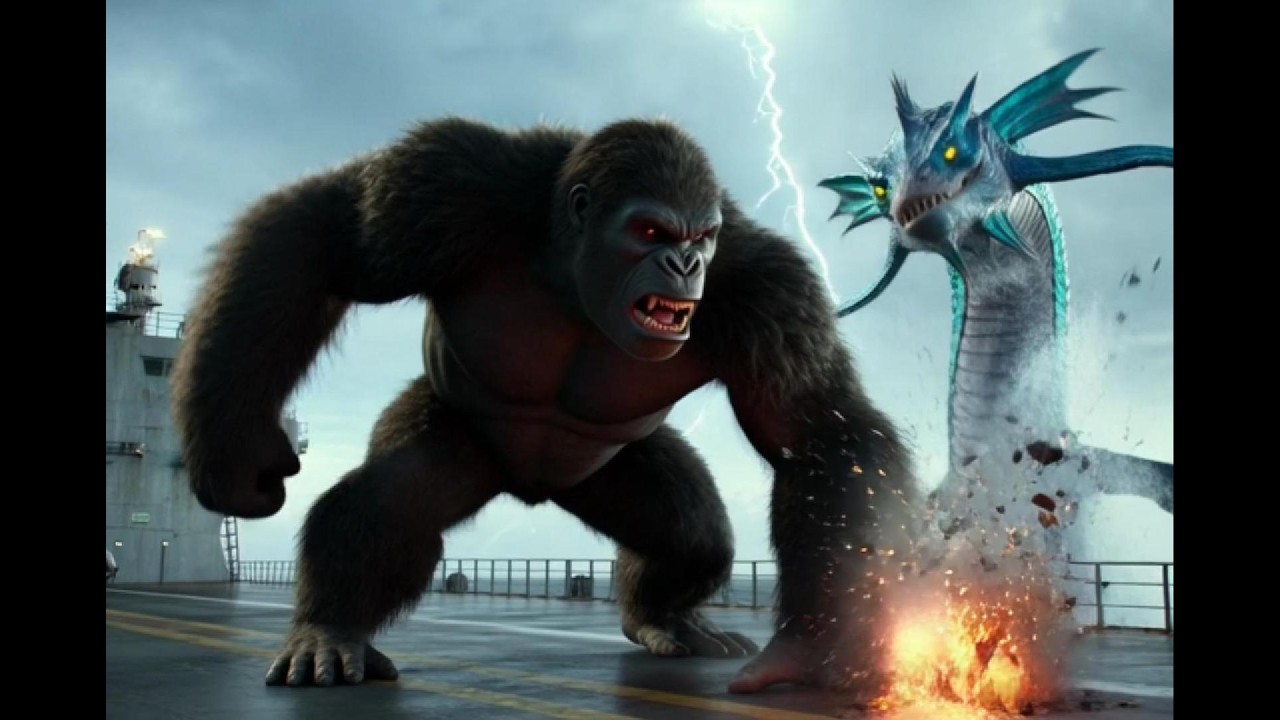 Kong vs Giant Sea Monster  II  Cinematic Battle