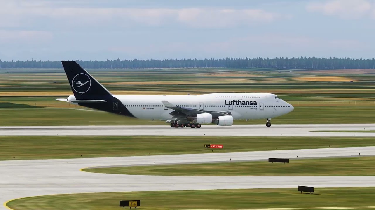 X-plane 12 Boeing 747 Landing
