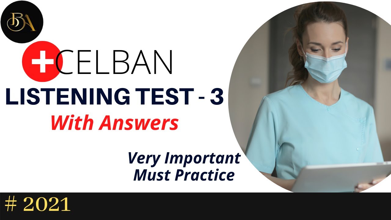 Celban Listening Mock Test- 3 With Answers | Celban Practice Test | Boone Academy©