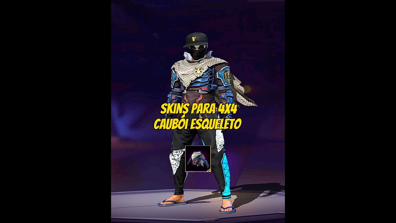 Skins para 4x4 caub&oacute;i esqueleto #freefire