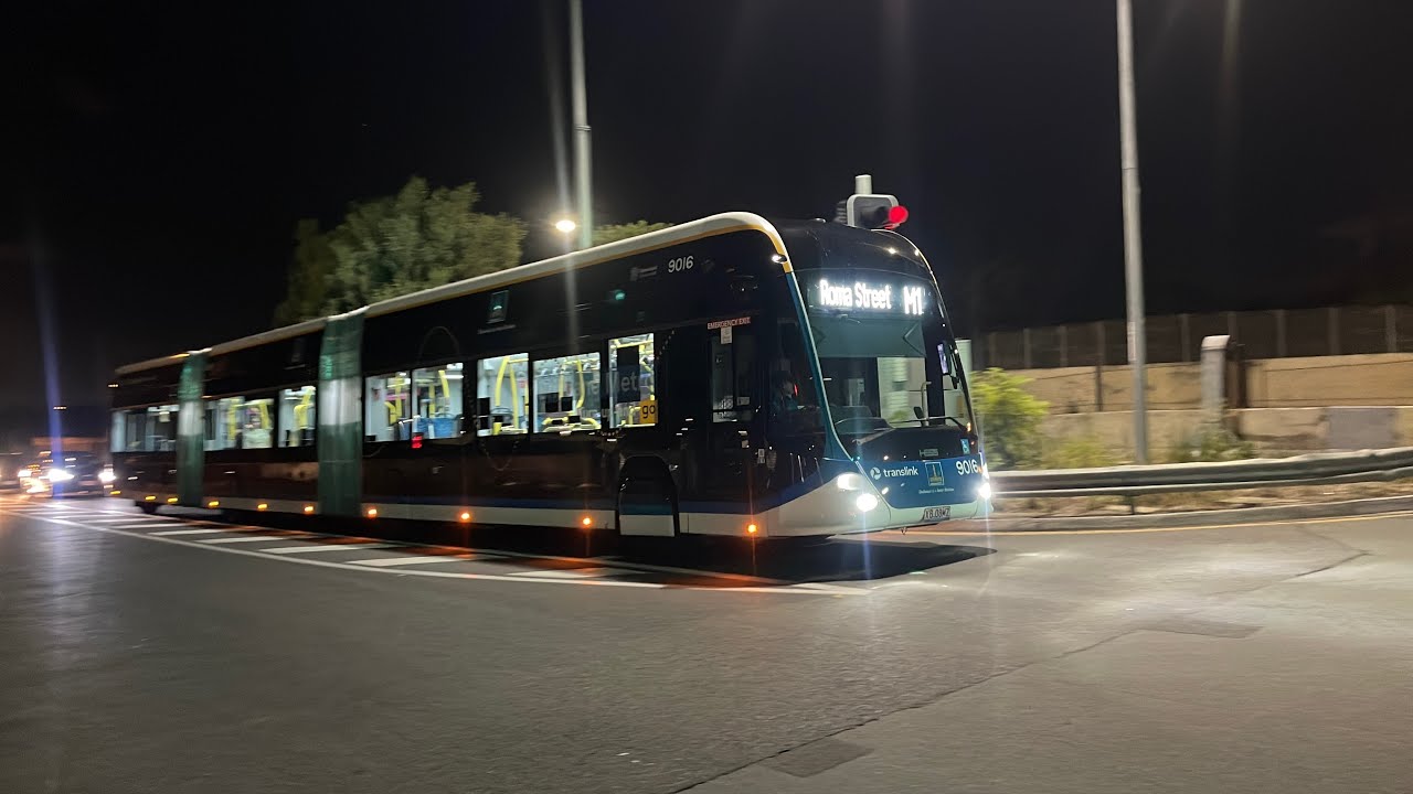 Brisbane Metro late night diversion.  Metro on the open road.